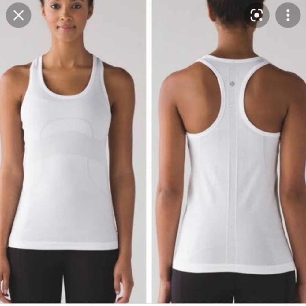 NWT! Lululemon Swiftly Racerback, white, sz 6